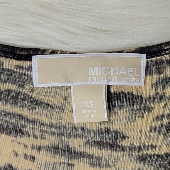 Michael Kors Printed Sequins-front Scoop Neck Tank Top - Picture 5 of 7